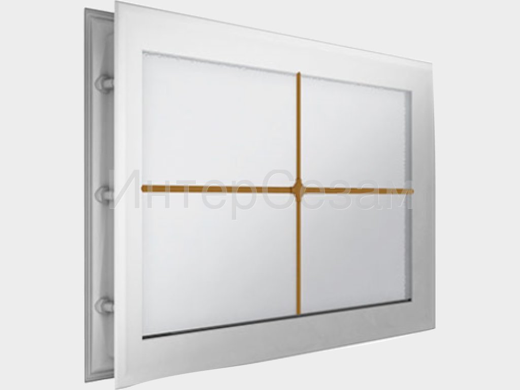 10 Окно акриловое 452х302 белое с раскладкой крест для панелей со структурой филенка - DH85627